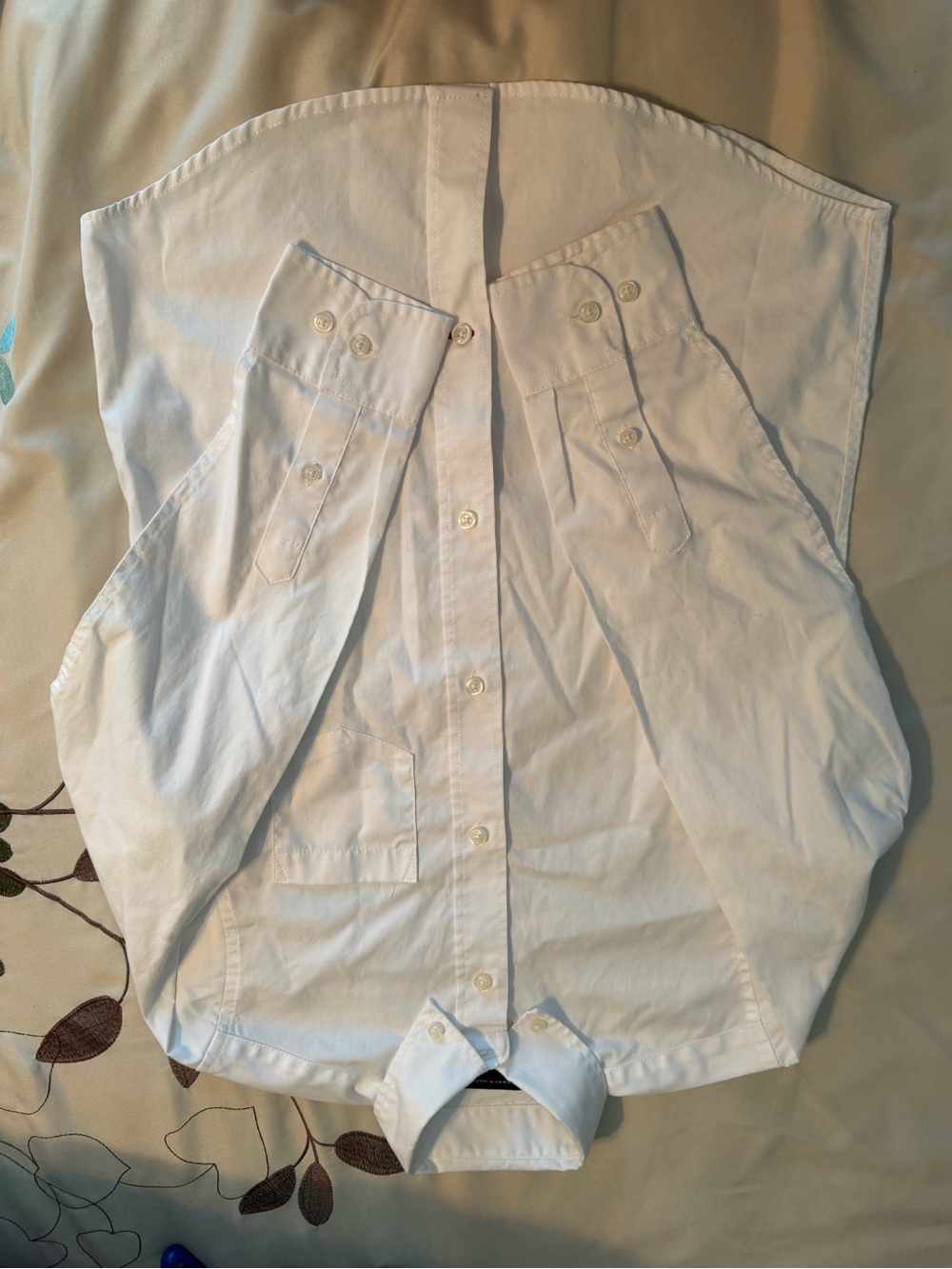 Tommy Hilfiger Classic White Long Sleeve Button-Down Dress Shirt Kids Size 10